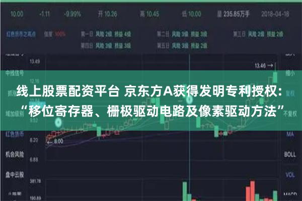 线上股票配资平台 京东方A获得发明专利授权: “移位寄存器、栅极驱动电路及像素驱动方法”
