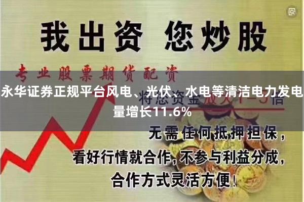 永华证券正规平台风电、光伏、水电等清洁电力发电量增长11.6%